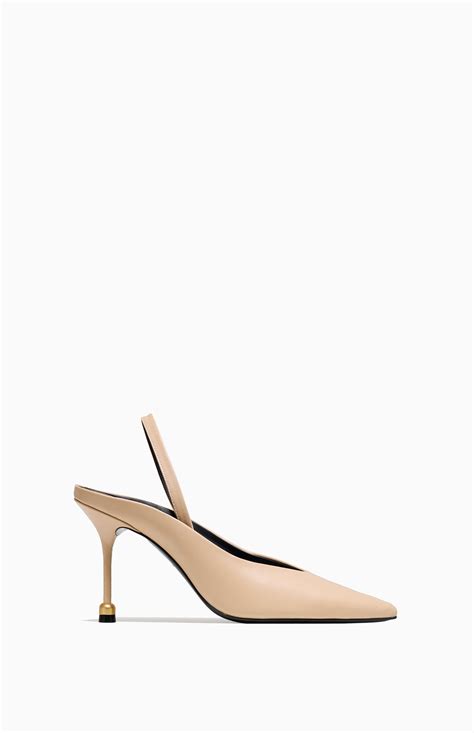 MILLY LIGHT NUDE High-heeled slingback shoes