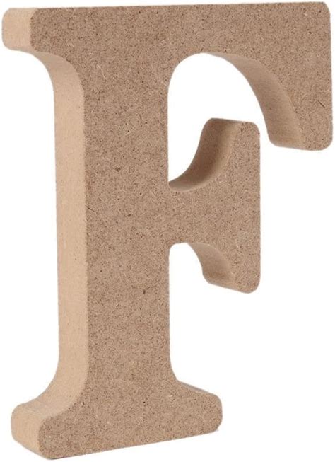 Wooden MDF Letter F - Size 13cm Tall - Free Standing Wooden Letters for ...