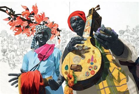 "Song Of The Village": Yellow Acrylic Painting by Laxman Aelay ...