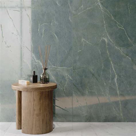 Free Sample | Lucca Ocean Green | Lux 3D | Wall & Floor Tiles | 60cm x ...