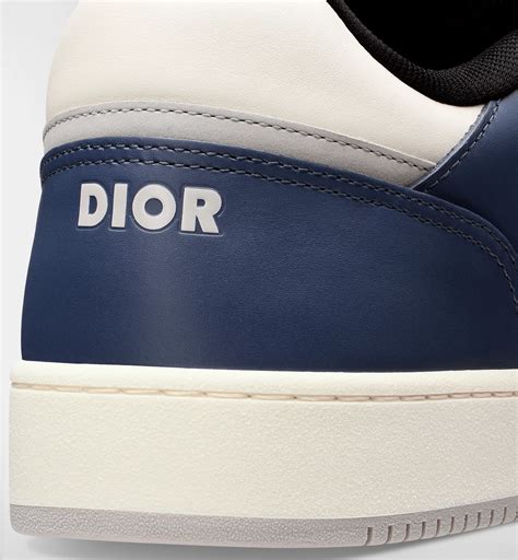 B27 Uptown Low-Top Sneaker Blue, Cream and Dior Gray Smooth Calfskin ...