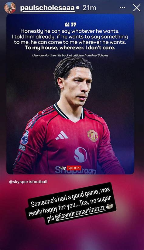 Lisandro Martinez tells Scholes and Butt 'come to my house and say it ...