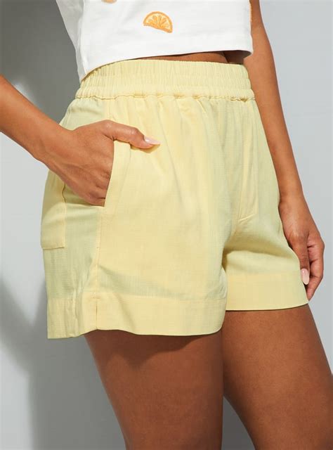 Buy Women Solid Elasticated Shorts Online at just Rs. 699.0 ...