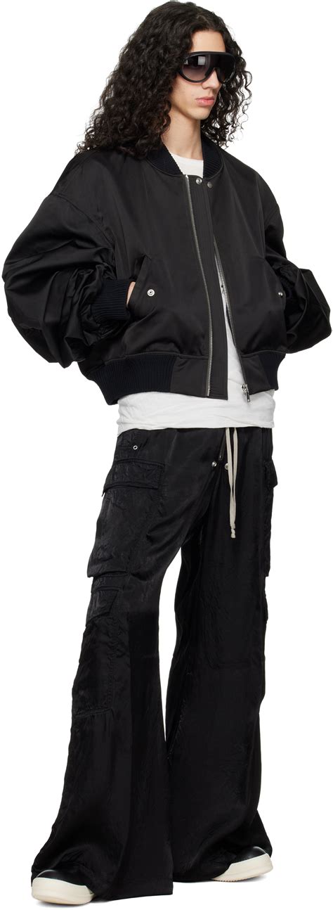 Rick Owens Black Temple Secchia Flight Jacket Rick Owens