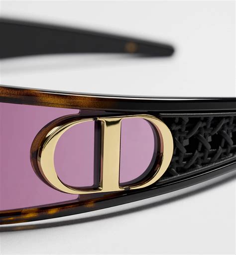 VeryDior M1U Deep Brown Tortoiseshell-Effect Mask Sunglasses | DIOR