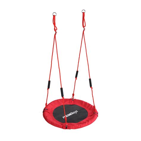 Columpio nido redondo con agarres de espuma, para niños, ajustable ...