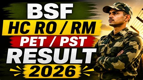 BSF HC RO / RM PET / PST Result 2026 OUT (Direct Link) - Download ...