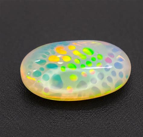 Buy Natural Ethiopian Honeycomb Opal Cabochon | Oval 15x24mm, Neon Play ...