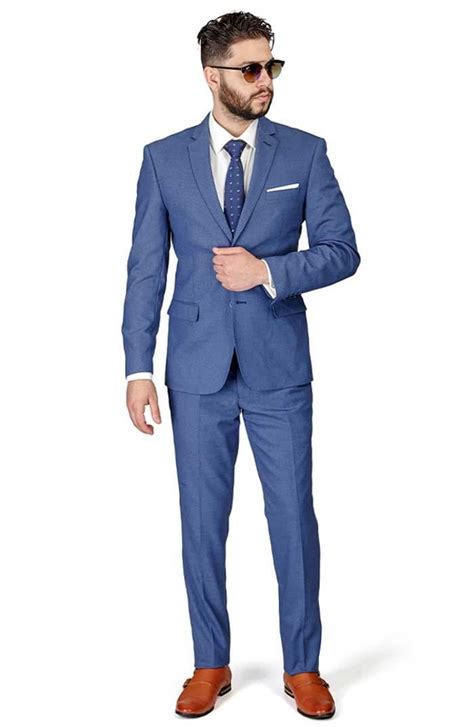 Slim Fit Men Suit Micro Textured Weave 2 Button Notch | Desertcart INDIA