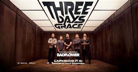 Three Days Grace + Badflower | Vilnius, Compensa koncertų salė, Vilnius ...