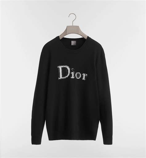 Dior Reverse Sweater Black Wool-Cashmere Jacquard | DIOR