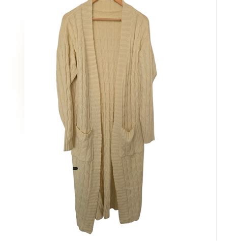 unknown | Sweaters | Cream Cable Knit Long Cardigan Xl | Poshmark