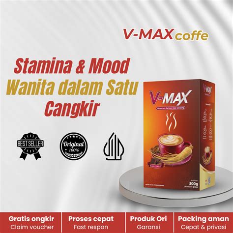 Jual KOPI V-MAX – Best Seller! Kopi Stamina Wanita + Ginseng & Cokelat ...