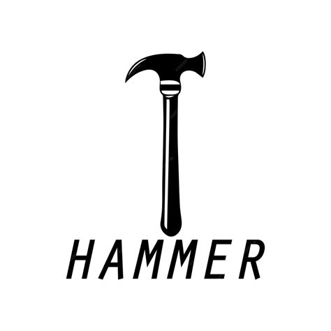 Hammer logo design icon graphic image | Premium Vector