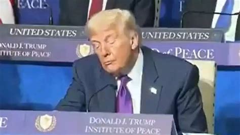 'Bored of peace?' Viral video shows Trump appearing to doze off during ...