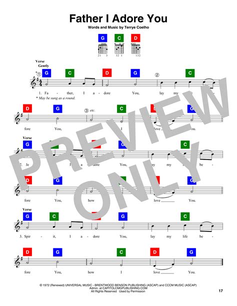 Father I Adore You by Travis Perry (Download) » Sheet Music for Guitar