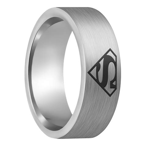 Superman Brushed Tungsten Men's Wedding Band | Vansweden Jewelers