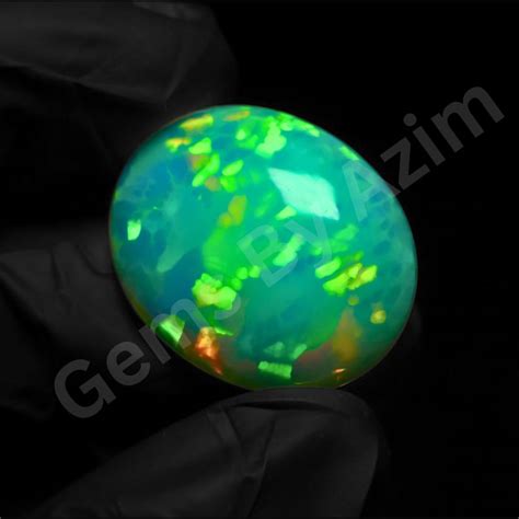 Buy 23.20 Ct Ethiopian White Opal Cabochon Natural Welo Opal Rainbow ...
