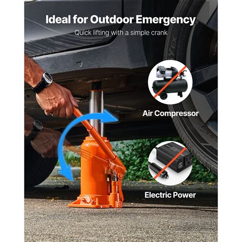 Uimoso Hydraulic Bottle Jack 20 Ton (44092 lbs) High Lift for Vehicle Repairs