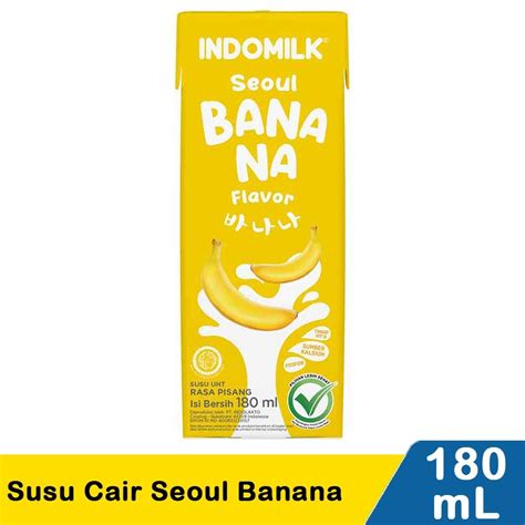 Jual INDOMILK SUSU CAIR UHT BANANA 180mL | Shopee Indonesia