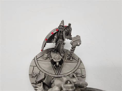 Vintage Rawcliffe Fantasy Pewter Wizard Gargoyle Pentagram Figurine ...