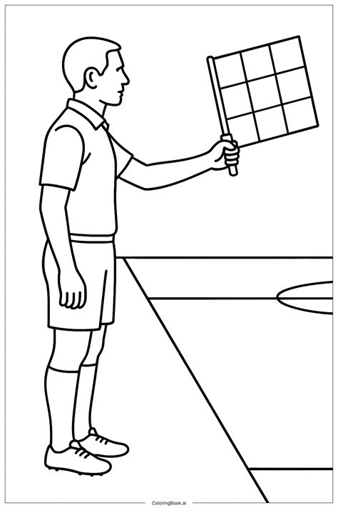 Football Penalty Sign Coloring Page (Free PDF&PNG Printable)