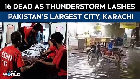 Pakistan floods | Thunderstorm lashes Pakistan’s largest city, Karachi ...
