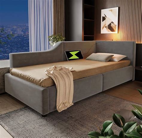 Cozy Homes Modern Upholstered Daybed Sofa, Velvet Fabric Upholstery ...