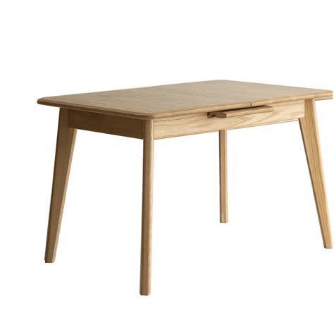 Light Oak Extendable Dining Table, Solid Wood Round Corner Expandable ...