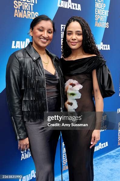 Kishori Rajan and Tessa Thompson attend the 2026 Film Independent ...
