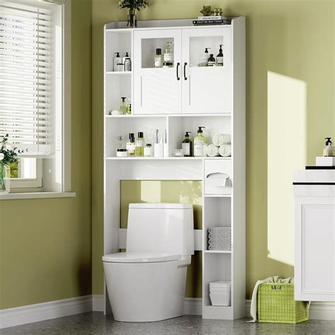COZONY 67.4" Over The Toilet Storage Cabinet with Adjustable Shelves ...