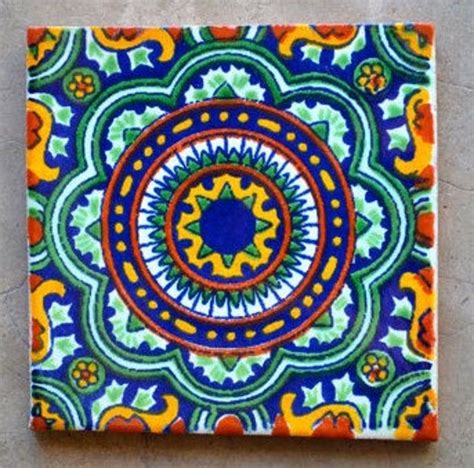 Romalio Talavera Tile Set Romalio Black Talavera Mexican Tiles - 4.2x4 ...