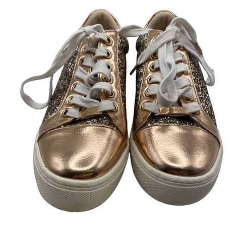 Carvela Glitter Rose Gold Shoes Size 39