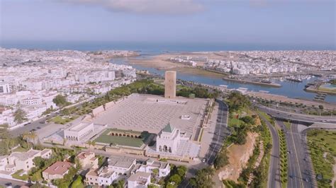 Rabat, Morocco: Drone explores the capital city on the Bouregreg River