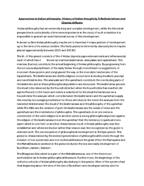 Notes on Approaches to Indian Philosophy: A Historical Perspective ...