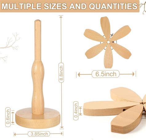 3 Sets 12 Pcs Wood Trivets for Hot Dishes and Pans, Tree Shaped Trivets with 3 Stands, Foldable ...
