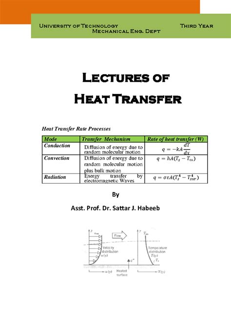 Heat Transmission Coefficient