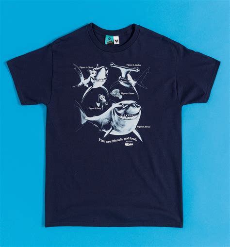 Disney Pixar Finding Nemo Fish Chart Navy T-Shirt