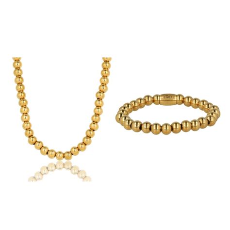 Sieraden set gouden kralen