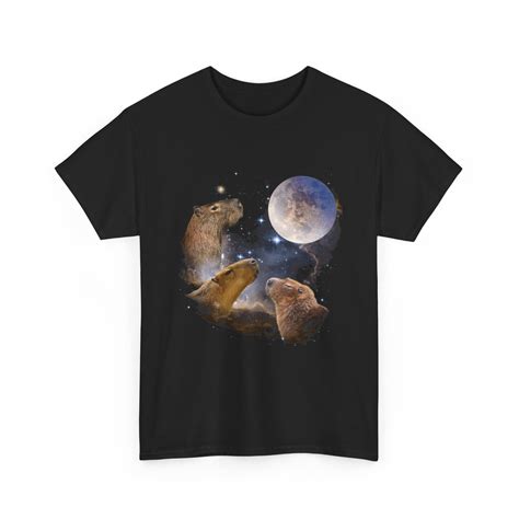 Capybara Shirt, Three Capybaras with Moon Rodent Capybara Lovers Shirt ...