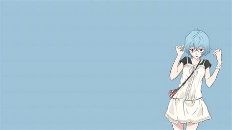 Rei Ayanami Minimalistisches 4K Wallpaper Dunkel | 3840x2160 | Wallpaper Alchemy