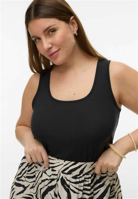 Vero Moda Curve TANK VMCKYLIE - Top - black - Zalando