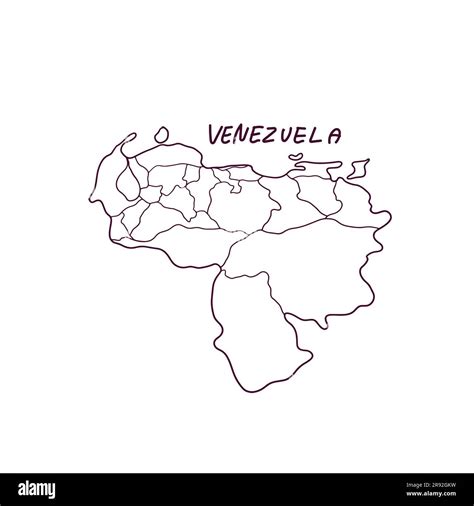 Sketch map venezuela Stock Vector Images - Alamy