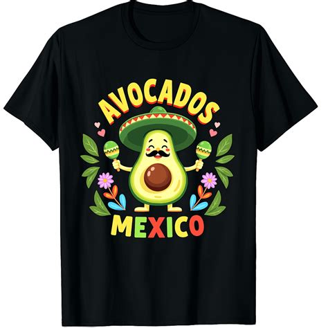 Avocados From Mexico Mexican Day Flag Avocado Men Women Short Sleeve ...