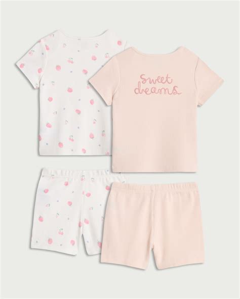 F&F Baby 2-Pack Cotton Rich Sweet Dreams Pyjama Sets in Pink - Tesco ...