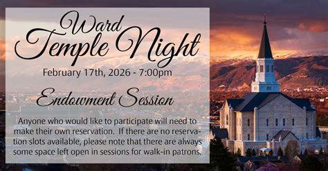 Ward Temple Night, Taylorsville Temple, Salt Lake City, 17 February ...