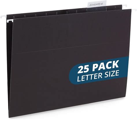25 Colored Hanging File Folders Letter Size with Tabs, Colored File ...