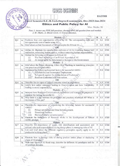 BAI358B Ethics and Public Policy for AI - Study Notes - Studocu