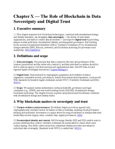 Chapter X: Blockchain's Impact on Data Sovereignty & Digital Trust ...