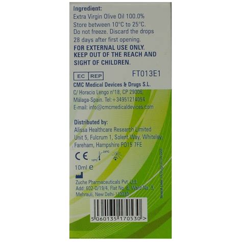 Ear Wax Drops Softens and Removes Ear Wax Olive Oil Bottles | Home ...